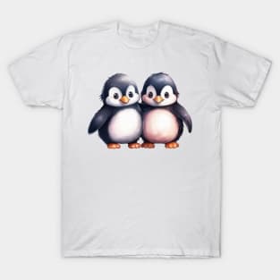 Valentine Penguin Couple T-Shirt